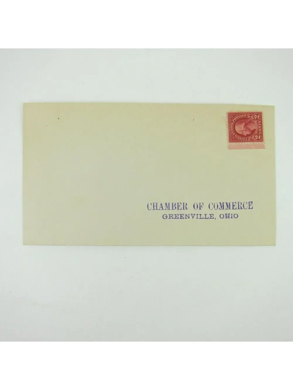 US Postal Stationery Chamber of Commerce Greenville Ohio 2c Washington Antique
